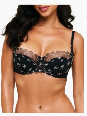 Adore me Skull Bettie Contour Balconette Bra size 36DDD